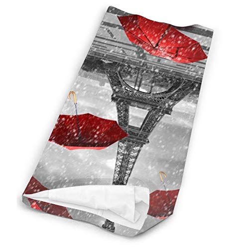 Paraguas frente a la torre, polaina para el cuello, bufanda para la cara, máscara para el polvo, pasamontañas para exteriores, tela para deportes, protección solar, bufanda, escudo