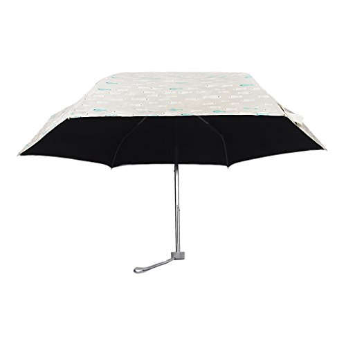 Paraguas plegable parasol de viaje manual para niñas, parasol portátil, antiUV, impermeable, antivuelco