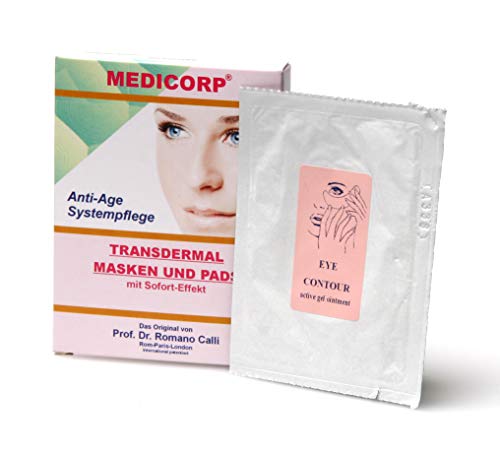Parches Contorno de Ojos | Mascarilla Hidratante Antiarrugas para Ojos | Tratamiento Anti Arrugas | Efecto Antiage | Efecto Botox |Con Colageno | By Medicorp | Incluye 8 Parches de 5 gr