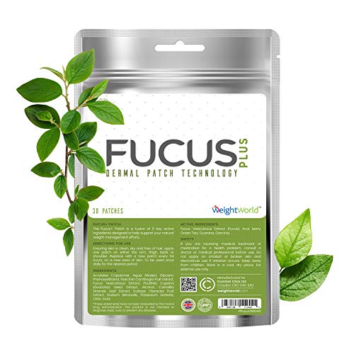 Parches Fucus Plus | Parches Adelgazantes Transdérmicos | Parches Efectivos para Reducir de Peso y Quemar Grasa | con Fucus, Té Verde, Acai, Guaraná y Garcinia Cambogia | 30 Parches | WeightWorld