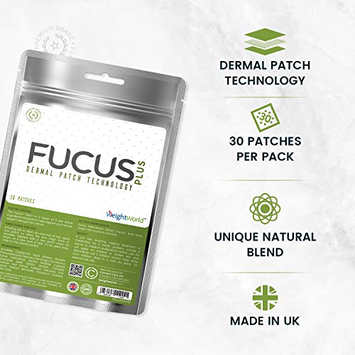 Parches Fucus Plus | Parches Adelgazantes Transdérmicos | Parches Efectivos para Reducir de Peso y Quemar Grasa | con Fucus, Té Verde, Acai, Guaraná y Garcinia Cambogia | 30 Parches | WeightWorld