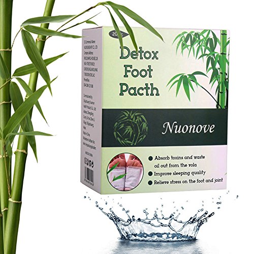 Parches para Pies, Parches Para Pes, Parches Pies Desintoxicantes, Alivio del Dolor, Parches de Bambú, Eliminan Toxinas Cuerpo Mejoran Sueño, 20PC