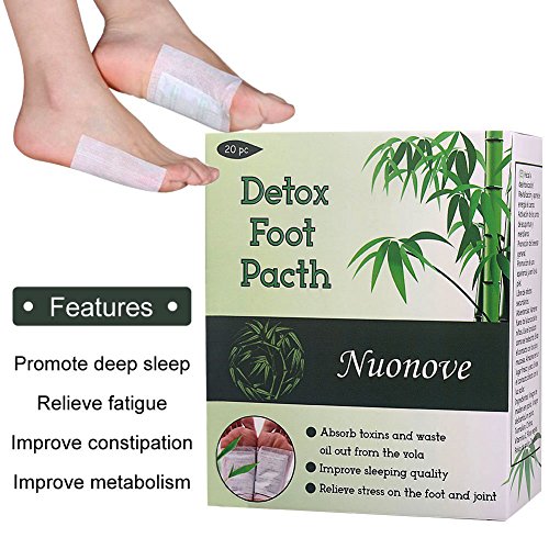 Parches para Pies, Parches Para Pes, Parches Pies Desintoxicantes, Alivio del Dolor, Parches de Bambú, Eliminan Toxinas Cuerpo Mejoran Sueño, 20PC
