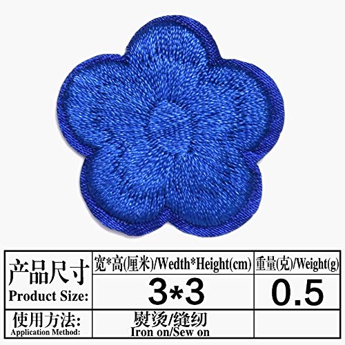 Parches para planchar/Patch Sticker, aplicado para la camiseta jeans Ropa Chaqueta Mochila Bolso y zapato， flor pequeña planta de ciruela 33PCS