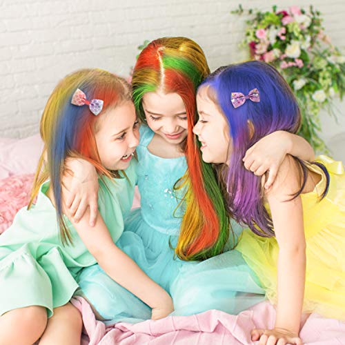 Pascua de Resurrección Tiza de Pelo Temporal del Pelo, Tinte para el cabello 10 Colores Tizas para el Pelo Tiza de Pelo Temporal para Niños Plumas De Tiza Para El Cabello, Plumas Tinte Para El Cabello