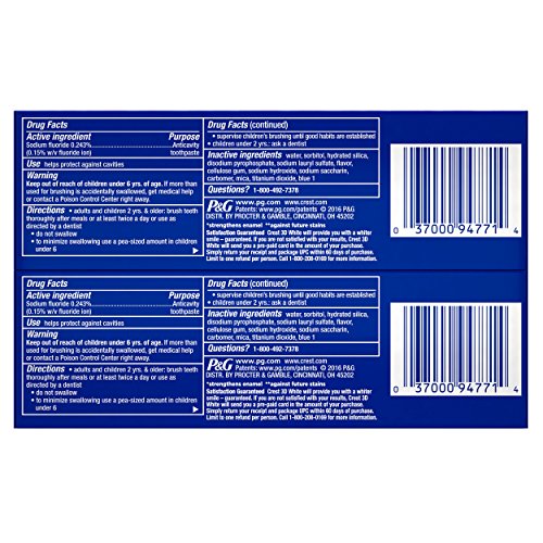 Pasta de dientes blanqueadora y con menta Crest 3D White Radiant, 100 g