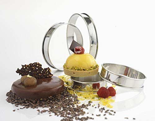 patisse 2141 - Set 4 Aros Tarta INOX 18/8, 0,30mm, 8 x 2½cm