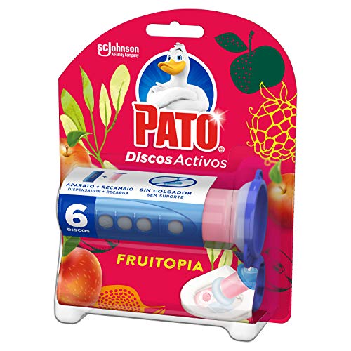 Pato - Discos Activos Wc Aroma Fruitopia, Aplicador Y Recambio Con 6 Discos 110 g