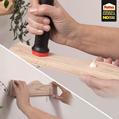 Pattex No Más Clavos Click&Fix, adhesivo de montaje de fácil uso, pegamento instantáneo listo para usar, pegamento fuerte predosificado para bricolaje, 1 x 30 g, 20 dosis