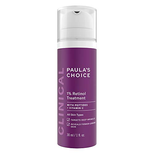 Paula’s Choice Clinical 1% Retinol Serum - Suero Crema Antiedad, Antiarrugas y Reduce las Manchas - con Peptidos & Vitamina C - Todos Tipos de Piel - 30 ml
