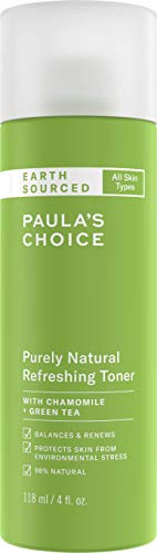 Paula’s Choice Earth Sourced Tónico Facial Natural - Gel Tónico Hidrata, Calma y Limpia la Piel - con Vitamina E & Té Verde - Todos Tipos de Piel - 118 ml