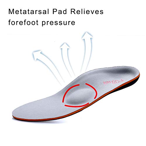 PCSsole Plantilla ortopédica, Fascitis Plantar con Soportes de Arco para el pie plano pronación para ayudar a reducir el dolor en el talón tendinitis de Aquiles (EU37-38(24cm))