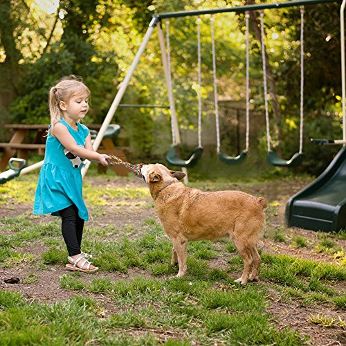 Pecute Juguetes de Cuerda para Perros 4 Piezas de Algodón Cuerda Duradera Dientes Cuidado para Pequeñas y Medianas Perros