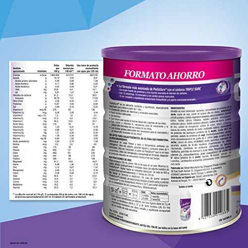 PediaSure - Complemento Alimenticio para Niños con Proteínas, Vitaminas y Minerales, Sabor Vainilla - 850 gr [versión antigua]
