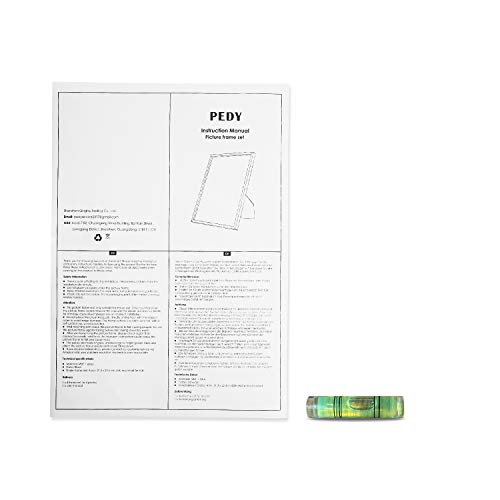 PEDY Juego de 4 Marcos de Fotos Frases (MDF + Cubierta de Cristal A4) Numerosas Posibilidades de diseño para decoración de Espacios y Tiendas, Color Negro