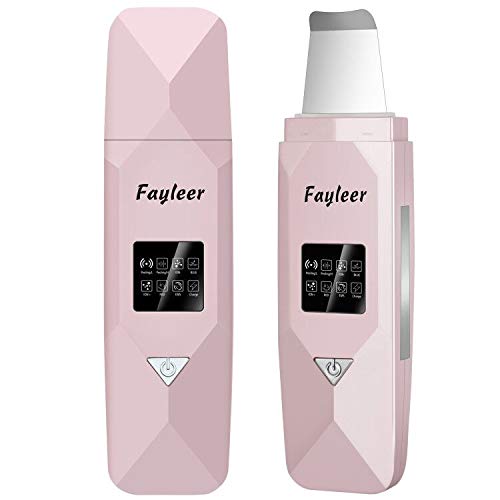 Peeling Ultrasónico Facial con 5 Modos, fayleer Dispositivo de Limpieza de la Piel Facial, Equipo de Facial Multifuncional y Puntos Negros con Lifting EMS Ion Modo Limpiador de Poros Carga USB