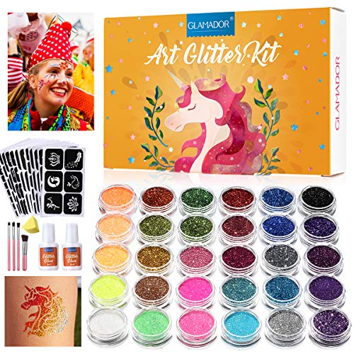 Pegamento para conjunto de tatuaje * 2, GLAMADOR Geles de Purpurina