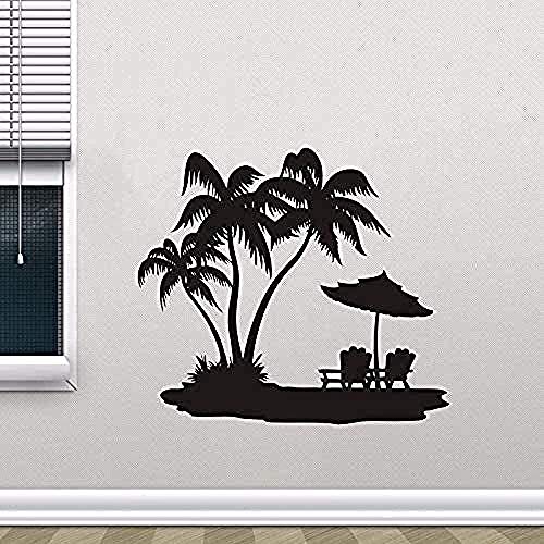 Pegatinas Palm Beach Ocio y relajación Pegatinas Seaside Mural 57X64cm Wall Art Decal