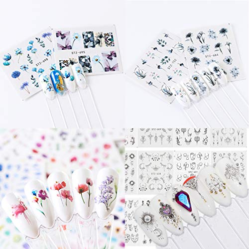 Pegatinas Uñas, Fascigirl 100 Piezas Stickers Uñas Nail Art Stickers Decoracion Uñas DIY Decoración de Arte de Uñas PatrónTatuajes de Uñas