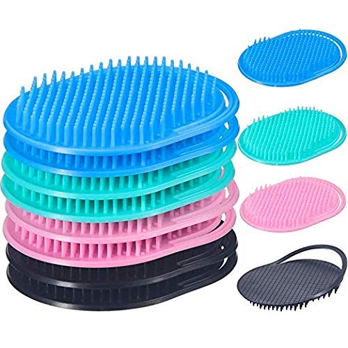Peine de peinar redondo WhopperIndia | Químico antiestático clásico y resistente al calor para todo tipo de cabello | Peine de dientes finos y anchos para hombres y mujeres, paquete de 4, 4"