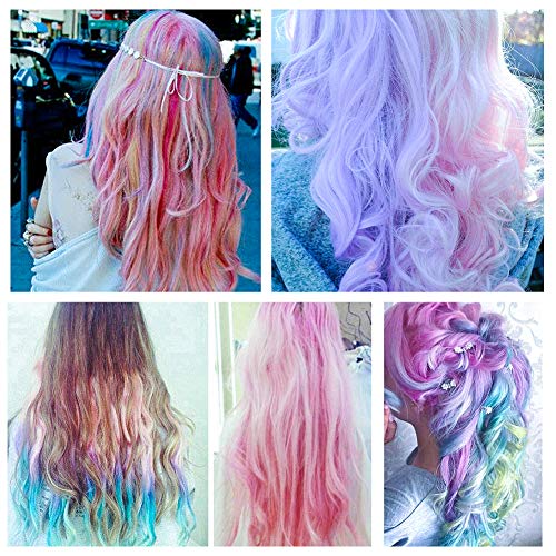 Peine de Tiza Para el Pelo, 10 Colores Lavables Tinte para Cabello, Color de pelo Temporal Hair Chalk Set para Niños Regalos Navidad Fiestas Cosplay DIY