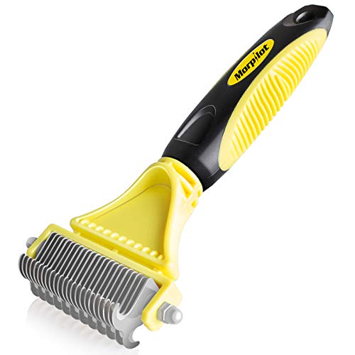 Peine Perro, Cepillo Perro Gato, Rastrillo Perro Cepillo Deslanador Perros, Cepillo Perro Pelo Muerto para Mascota Pequeña, Medianas y Grandes, Reduce Eficazmente la Caída de Cabello hasta un 90%