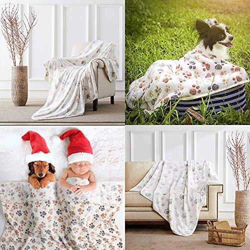 Pejoye Manta para Perros Duradera y Esponjosa de Primera Calidad, Manta de Felpa Suave y Cálida y Lavable para Cachorros para Mascotas Pequeñas, Medianas y Grandes