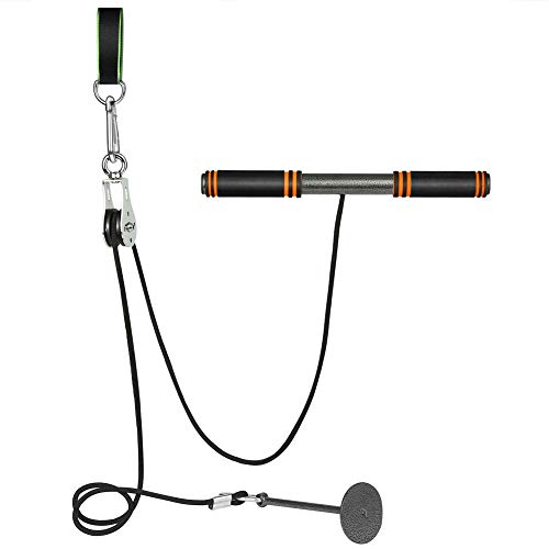 PELLOR Accesorio de Entrenamiento para Antebrazos, Ejercitador de la Mano, Entrenador de Resistencia de Rodillos Equipo para Ejercicios de Entrenamiento de Fuerza con Brazos y Cuerdas