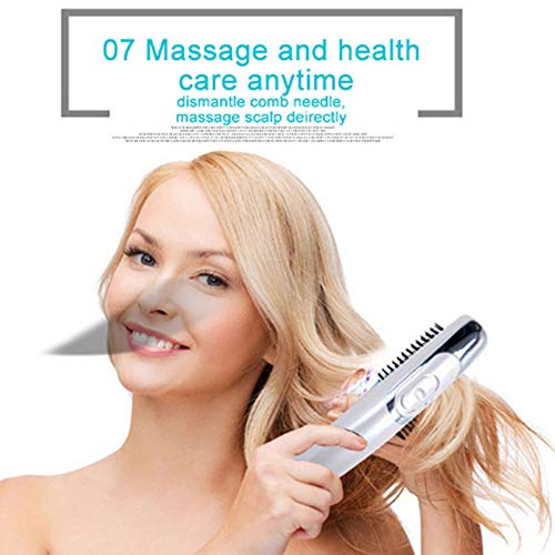 Pelo peine eléctrico cuero cabelludo masajeador infrarrojo caliente negro Peine pelo recto peine multifuncional Home COMB
