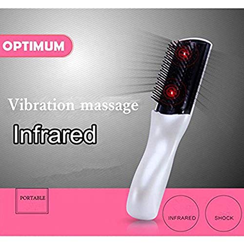 Pelo peine eléctrico cuero cabelludo masajeador infrarrojo caliente negro Peine pelo recto peine multifuncional Home COMB