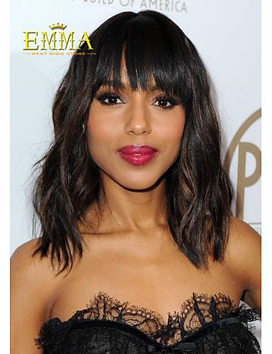 Peluca de pelo sintético, muy popular, barata, de moda