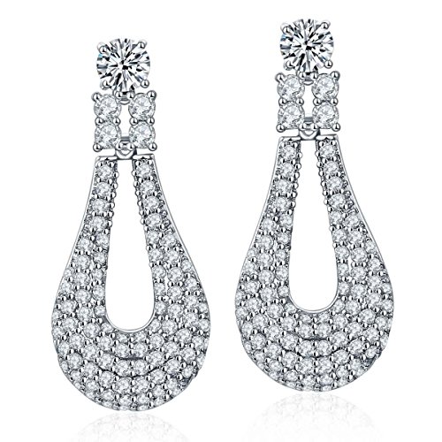 Pendientes, cobre ecológico, aretes de circonita AAA, estilo de moda simple, regalo femenino, plata