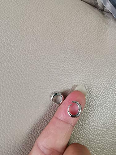 Pendientes de aro pequeños para orejas sensibles y cartílago, plata de ley 925, hipoalergénicos, para mujeres, niñas, 7 mm, 10 mm, 13 mm, 15 mm (10mm)