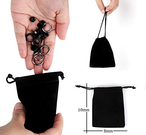 Pendientes de Aros de Acero Inoxidable 7 pares Negro para Hombres y Mujeres Zarcillos con piercing de redondo Moda Joyería Pendientes