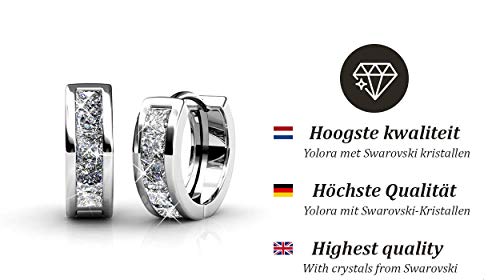 Pendientes de mujer con cristales de Swarovski, bonita hoya para mujer Yolora