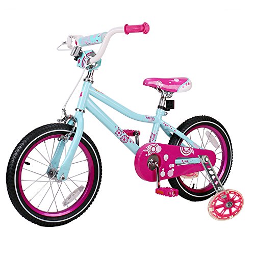 PengXiang ruedines para bicicleta infantil 12, 14, 16, 18 y 20 pulgadas, 1 par Seguridad ruedines, niño, Pink-B