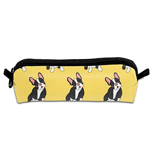 Pengyong Estuche para lápices con Cremallera, diseño de Perros franceses, para Estudiantes, para cosméticos, Monedas, para niños, Adolescentes y Otros Suministros Escolares