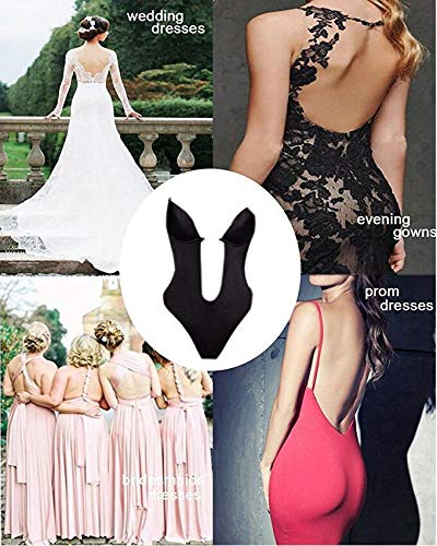 Peony.t Sexy Body para Mujer con Profundo Escote en V y Correas Transparentes Sin Espalda Sin Mangas Mono Corsé Oculto Body Shapewear (32, Beige)