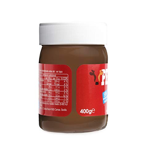 Pepa-Crem. Crema de cacao con avellanas para untar. Sin Aceite de Palma - Sin Gluten - Pack 4 tarros de 400 gr. / tarro.