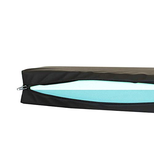 PEPE-COJÍN Antiescaras (42x42x8 cm), Cojín Silla Oficina, Cojín Antiescaras para Silla de Ruedas, Cojín Antiescaras Viscoelástico Memoria, Cojín Postural, Color Negro