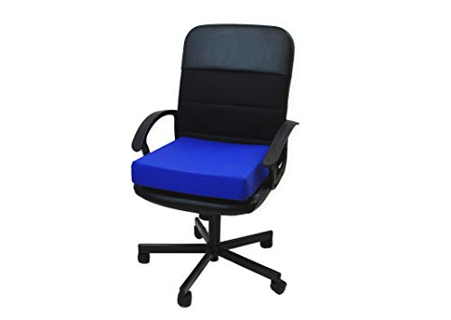 PEPE-COJÍN Antiescaras (42x42x8 cm), Cojín Silla Oficina, Cojin Antiescaras para Silla de Ruedas, Cojín Antiescaras Viscoelástico Memoria, Cojín Postural, Color Azul