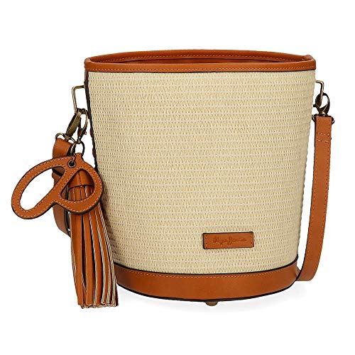 Pepe Jeans 7067021, Bolso Mujeres, Marrón, Media