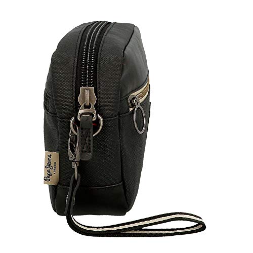 Pepe Jeans, Bolso de Mano, 24 cm, 2.21 litros, Negro