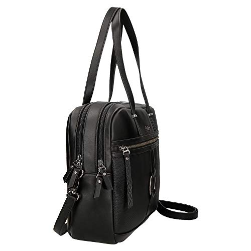 Pepe Jeans Daphne, Maletín Portaordenador, 41 cm, 10.7 liters, Negro