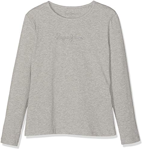 Pepe Jeans Hana Glitter L/s Camiseta, Gris (Grey Marl 933), 6 años (Talla del Fabricante: 6) para Niñas