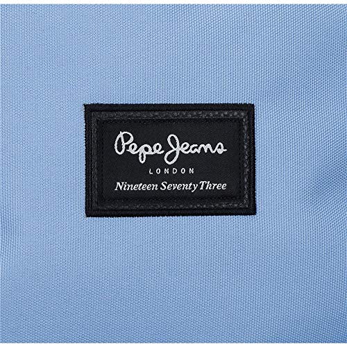 Pepe Jeans Mochila Estuche Aris, Color Azul Claro, 31x44x17.5 cm