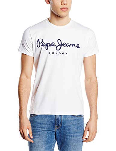 Pepe Jeans Original Stretch Camiseta, Blanco (White 800), Large para Hombre