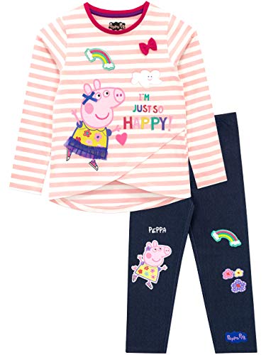 Peppa Pig - Conjunto de Top y Leggings para niñas - Peppa - Multicolor - 4-5 Años