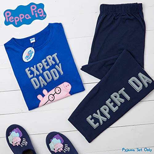 Peppa Pig Pijama Hombre Verano, Pijamas de 2 Piezas, Regalos para Hombre (Azul, 2XL)