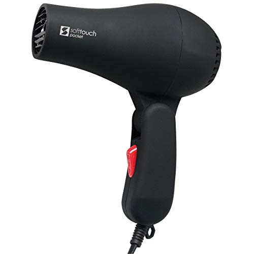 Perfect Beauty Soft Touch Pocket 800W - Secador mini de viaje, malva